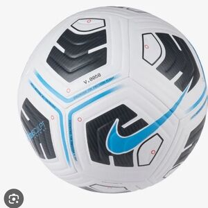 4 Nike White Soccer Balls Blue and Black Accents size 4 NEW